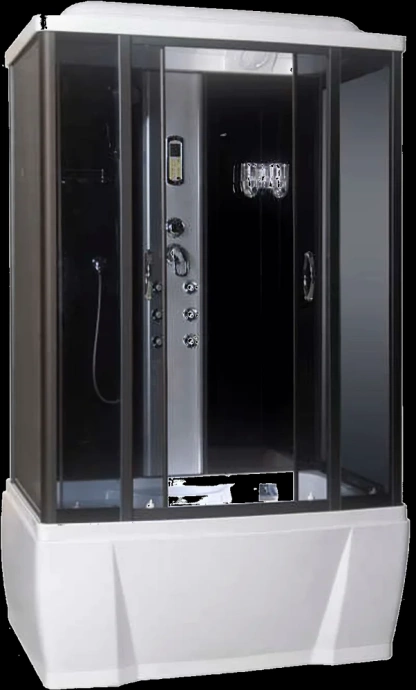 Душевой бокс Arcus 120х85 черный стекло тонированное AS-606 - 0