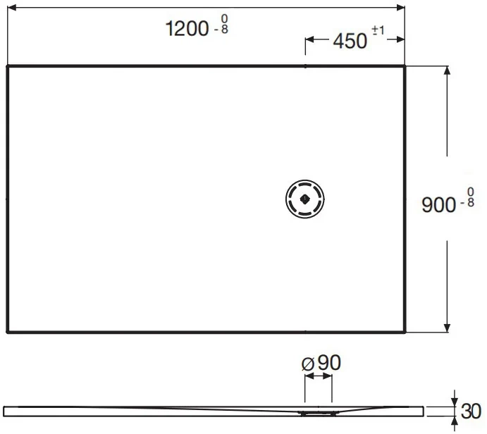 Поддон для душа Jacob Delafon Singulier 120х90 серый  E67023-MGZ - 1