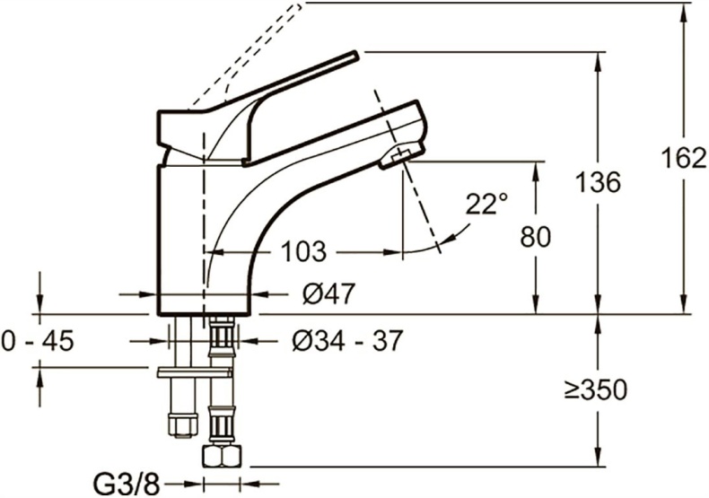 Смеситель Jacob Delafon Brive E75762-4-CP для раковины - 2
