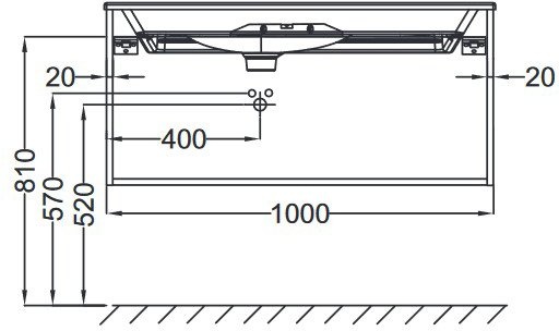 EB3032-E16 тумба под раковину NOUVELLE VAGUE 2 ящика /100/(ореховое дерево) - 1