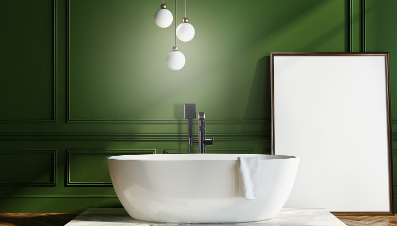 Смеситель Lemark Bronx напольный, для ванны с душем, черный LM3744BL - 2