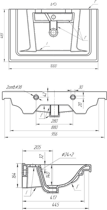 Мебель для ванной Misty Турин 100 подвесная, орех - 7