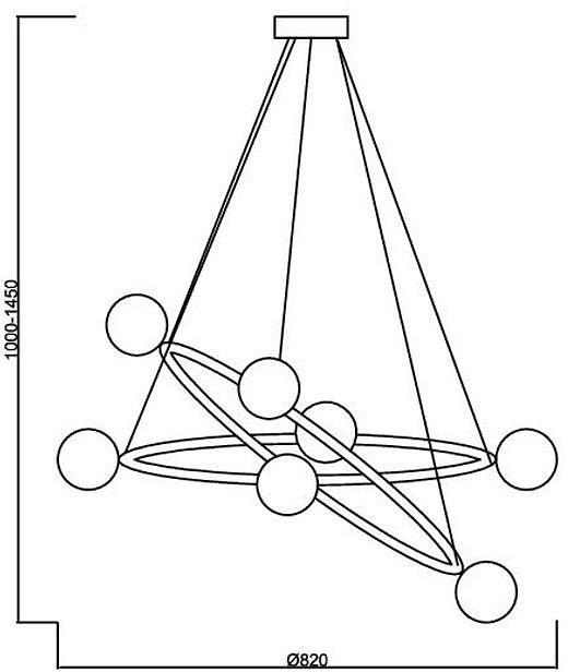 Подвесная люстра ST-Luce Rialto SL1508.203.07 - 4