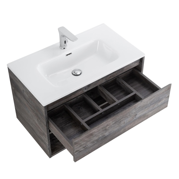 Тумба под раковину BelBagno Kraft 80 темное дерево KRAFT-800-1C-SO-PP - 2