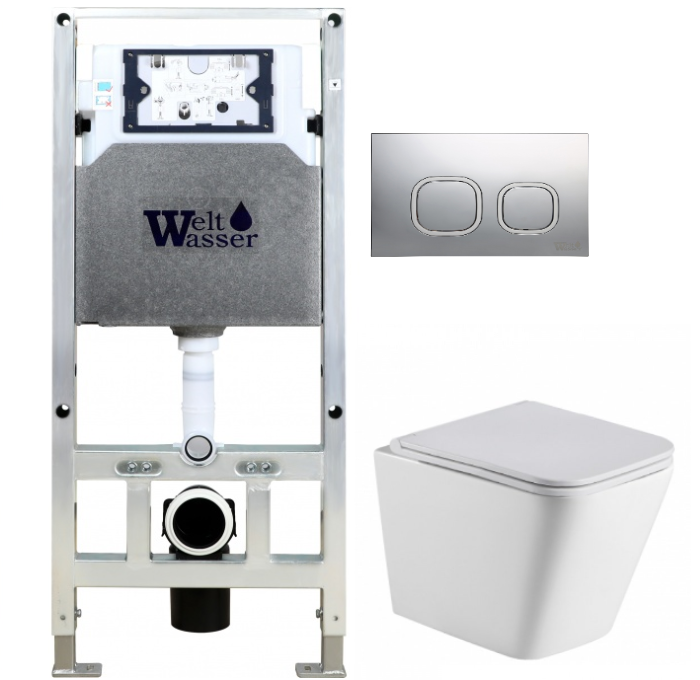 Комплект Weltwasser AMBERG 506 ST + GELBACH 004 MT-WT + AMBERG RD-CR  10000006876 - 0