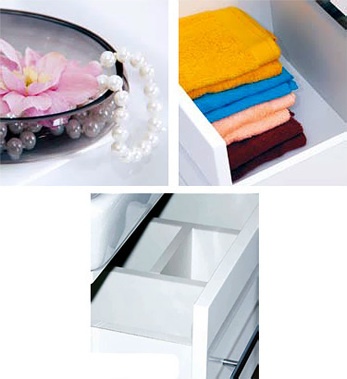 Тумба для комплекта Misty Елена 80 белая, с 2-мя ящиками П-Еле01080-012Я - 3