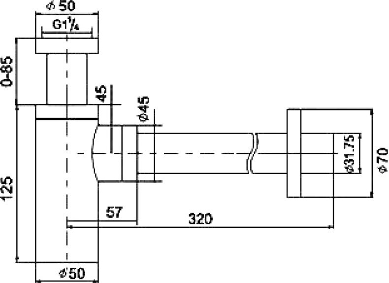 Сифон для раковины Boheme 609-GM gun metall - 1
