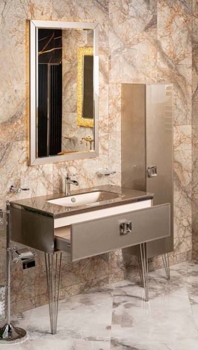 Тумба под раковину Armadi Art Lucido 80 бежевый 770-080-D - 4