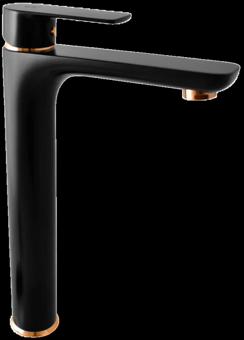 Смеситель для раковины Rav Slezak Vltava черный матовый - золото VT430.5CMATZ - 0