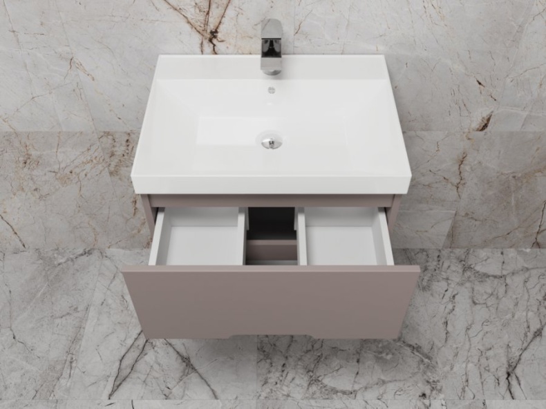 Тумба под раковину Style Line Матис 60 подвесная коричневый ЛС-00002296 - 3