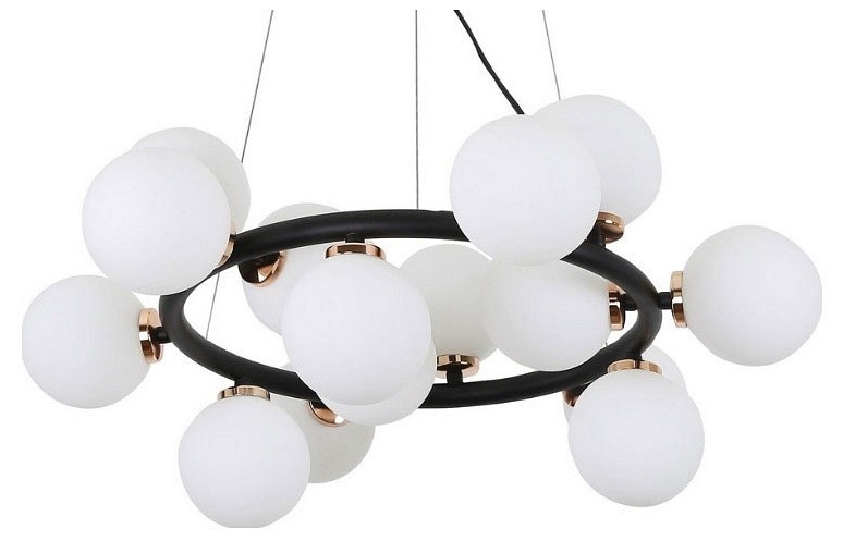 Подвесная люстра LUMINA DECO Marsiada LDP 6033-15 BK+GD - 0