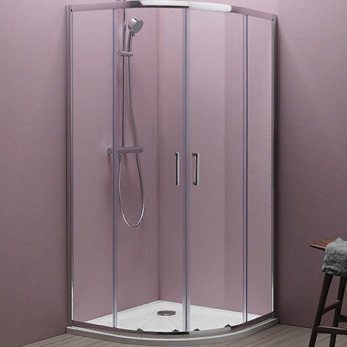 Душевой уголок Kolpa San Eco Quat 90x90 хром стекло прозрачное 538580 - 0
