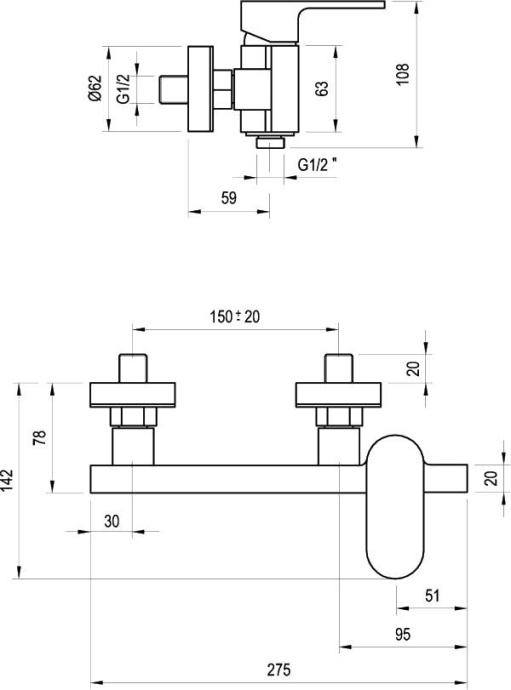 Смеситель для душа Ravak Chrome хром  X070043 - 2