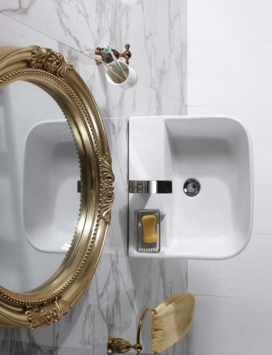 Раковина напольная CeramaLux N 33 см белый  G-515 - 3