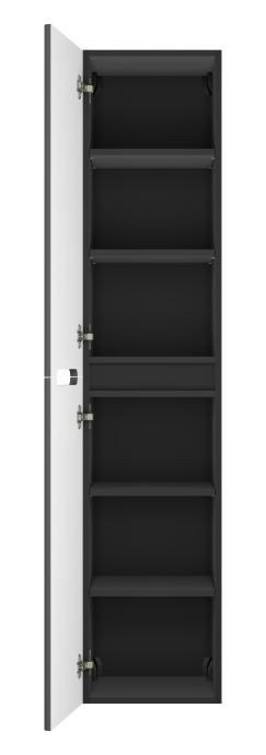 Шкаф - пенал Misty Роял 35 подвесной универсальный (черный) П-Роя-02035-011П - 5