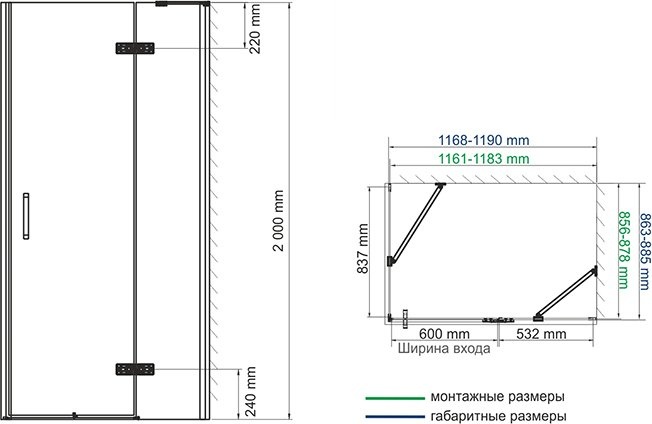 Душевой уголок Wasserkraft Aller White 10H07RW 120x90 см 10H07RWHITE - 4