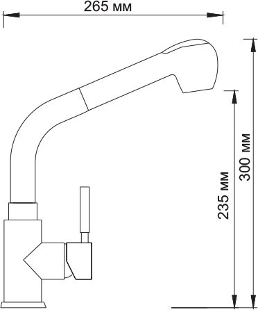 Смеситель Wasserkraft Wern 4266 для кухонной мойки, матовый хром - 6