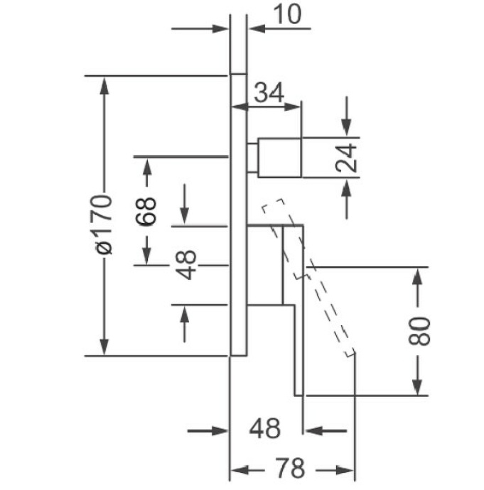 Смеситель для душа встраиваемый Villeroy&Boch Architectura хром TVS10335300061 - 1