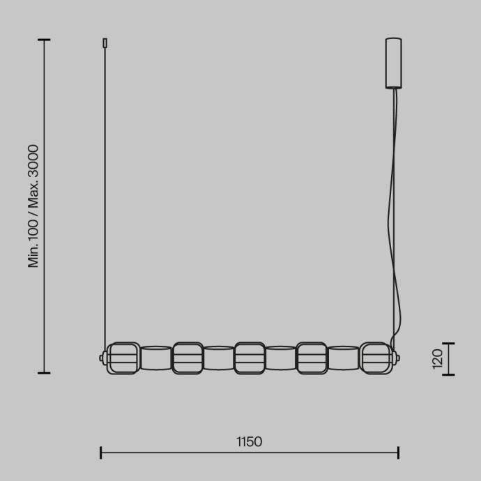 Подвесной светильник Maytoni MOD381PL-L45B3K - 2