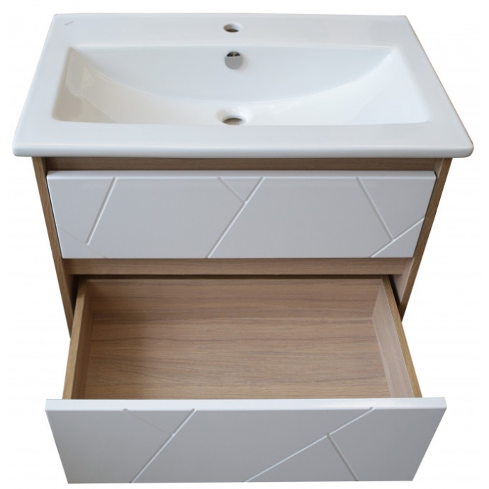 Тумба ASB-Mebel подвесная Диана 75 White под умывальник Элина 75 белый 12025 - 2