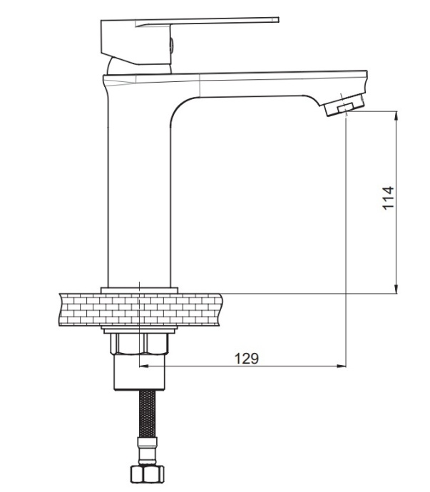 Смеситель для раковины GPD Provido хром MLB156 - 1