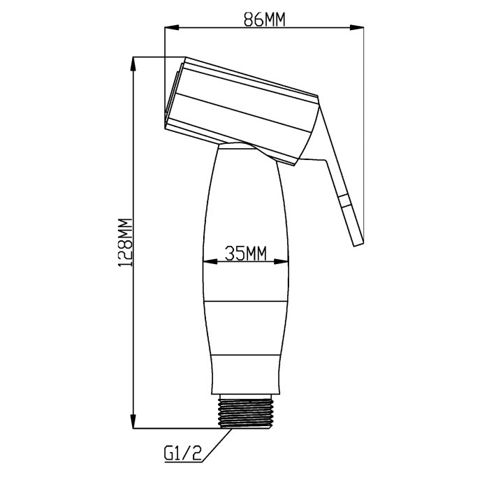 Swedbe Calypso Лейка гигиеническая, цвет: черный 5022B - 3
