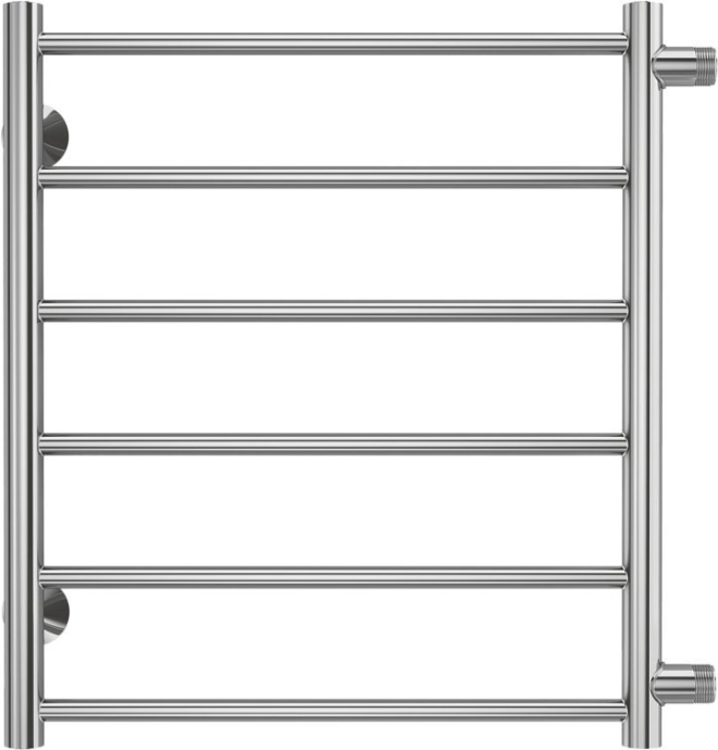 Водяной полотенцесушитель Terminus Аврора П6 500x600 Хром боковое подключение 4670078529886 - 0
