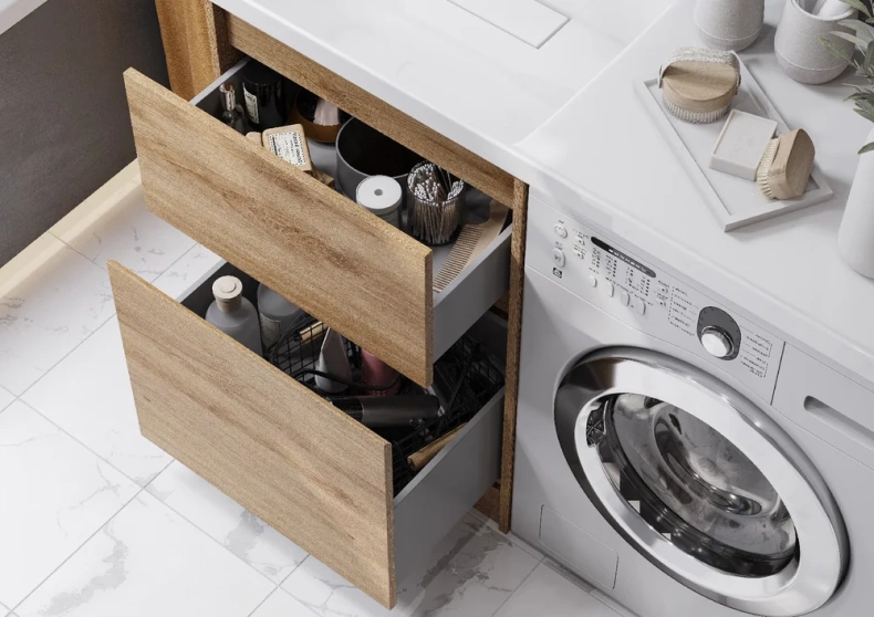 Тумба с раковиной Aquaton Лондри 60 светлое дерево 1A2669K1LH0C0 - 4