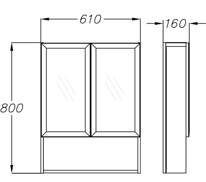 Зеркало-шкаф Opadiris Фреш 61 00-00002128 - 4
