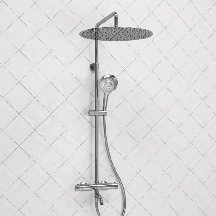 Душевая система WasserKraft 40 с термостатом хром A188.117.101.087.CH Thermo - 1