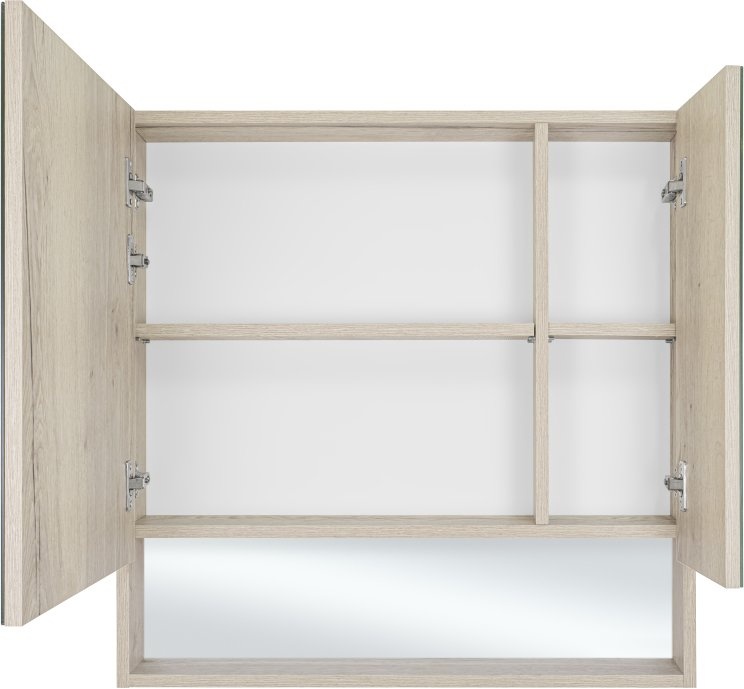 Зеркало-шкаф Misty Дунай 75 дуб белый П-Дун04075-01 - 2