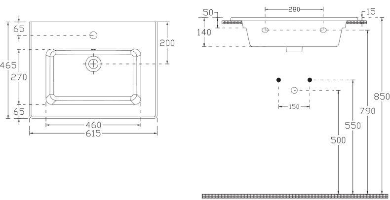 Раковина накладная Allen Brau Fantasy Flat 61.5x46.5 белый 4.11023.20 - 1