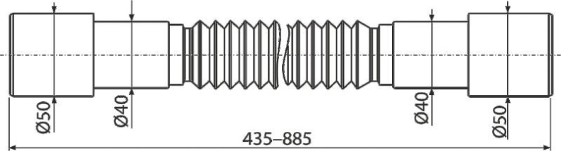 Гофра AlcaPlast A720 - 1