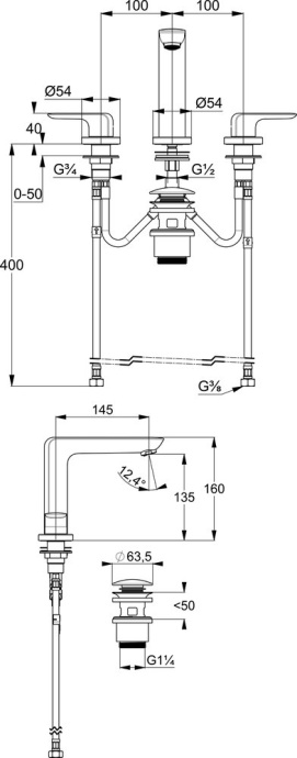 Смеситель для раковины Kludi Ameo хром  413930575 - 6
