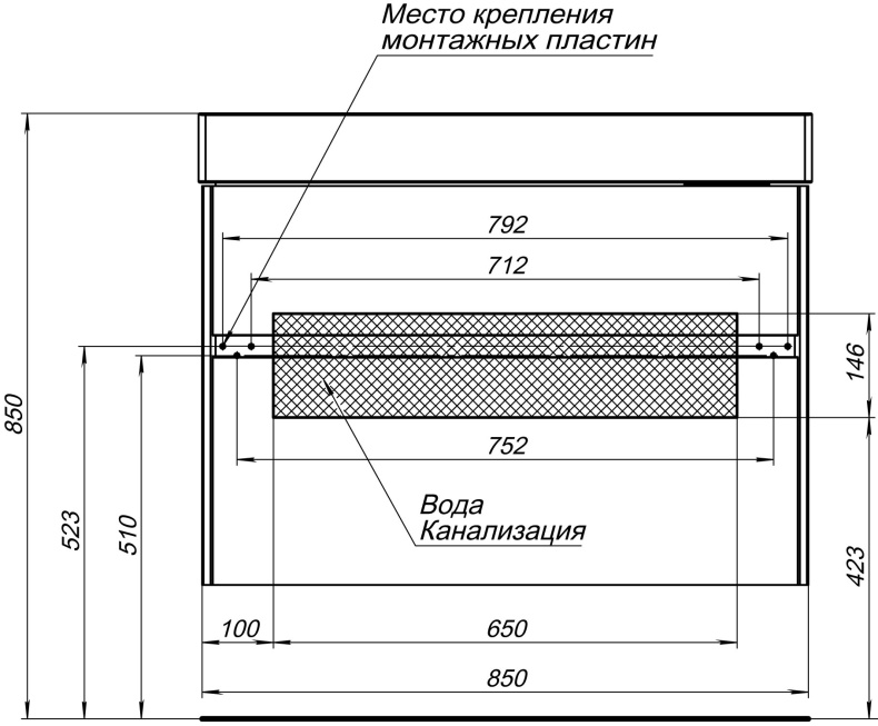Мебель для ванной Aquanet Бруклин 85 203960 - 8