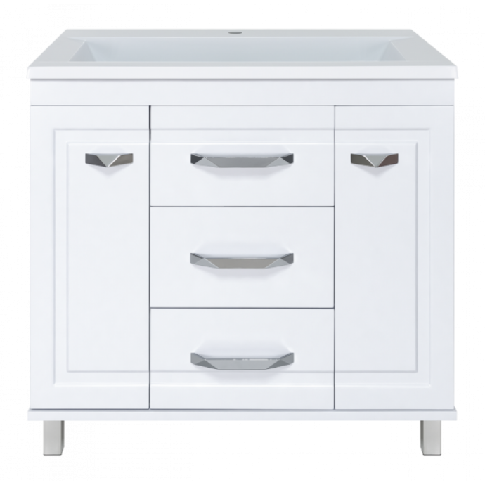 Тумба под раковину Misty Терра 90 белая глянцевая П-Тер01090-0113Я - 0