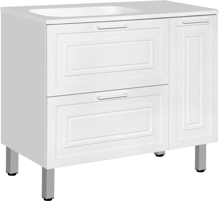 Тумба для комплекта Style Line Альба 90 Люкс L, с бельевой корзиной ЛС-000010052 - 2