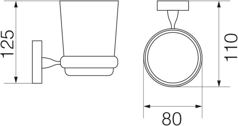 Стакан Veragio Bonjour VR.BNR-7840.CR хром - 1