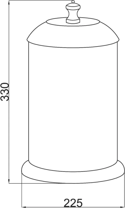 Ведро для мусора Boheme Vogue хром - белый 10138 - 1