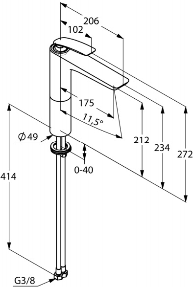 Смеситель Kludi Balance для раковины 522968775 - 1