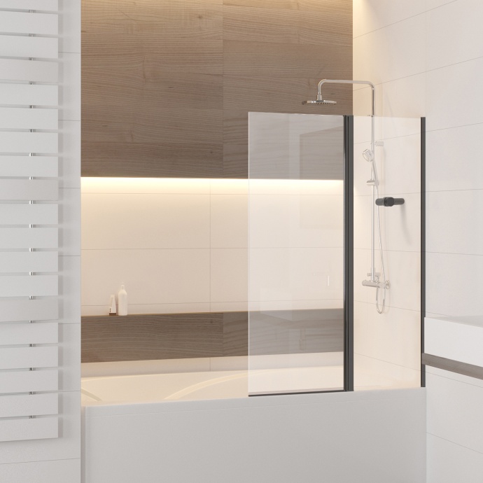 Шторка на ванну RGW Screens SC-11 B 100х140, профиль черный 03111110-14 - 0