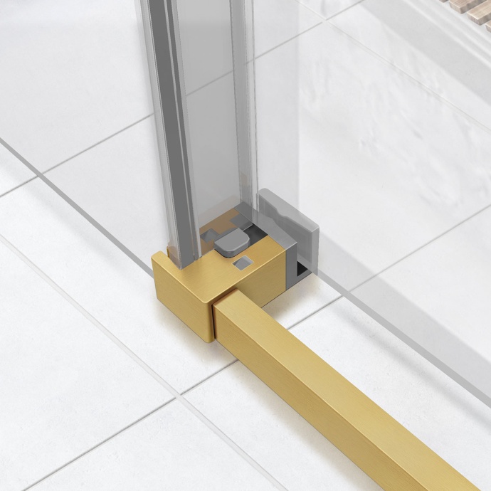 Душевой уголок Vincea Slim Soft 120х90 профиль золото стекло прозрачное VSR-1SS9012CLG - 1