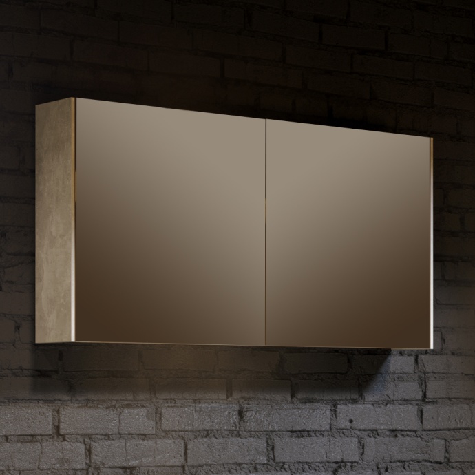 Зеркало-шкаф Aqwella 5 stars Mobi 120 бетон светлый - 1