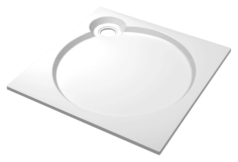 Квадратный душевой поддон Cezares TRAY 90x90 см  TRAY-S-A-90-56-W - 0
