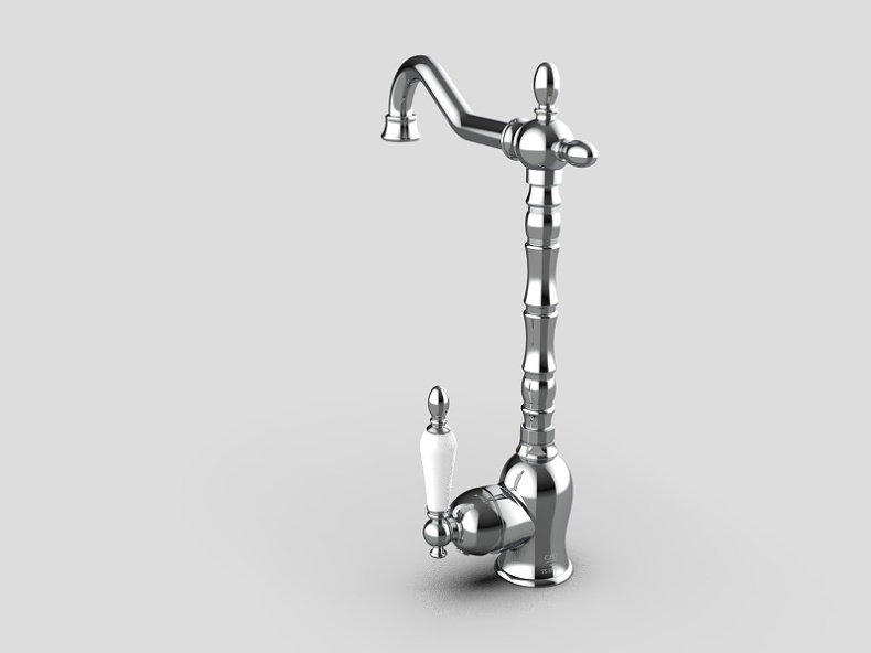 Смеситель для кухни GPD Retro хром MTE180 - 4