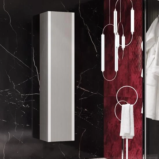 Шкаф-пенал подвесной Opadiris Рубинно серый глянцевый 00-00006370 - 0