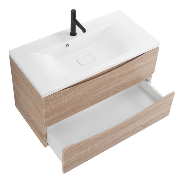 Тумба с раковиной BelBagno Marino 100 светлое дерево - 3