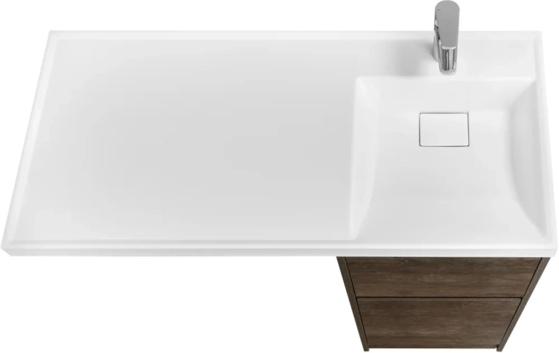 Тумба с раковиной Aquaton Лондри 40 темное дерево 1A2670K1LHDY0 - 1