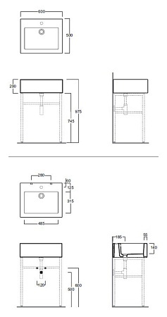 Раковина подвесная Simas Frozen 60 белая FZ10 bi 0 - 3