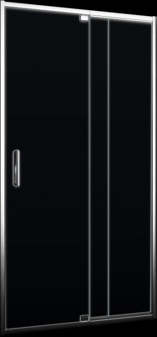 Душевая дверь в нишу Wasserkraft Berkel 130х200 профиль хром стекло прозрачное 48P30 - 1